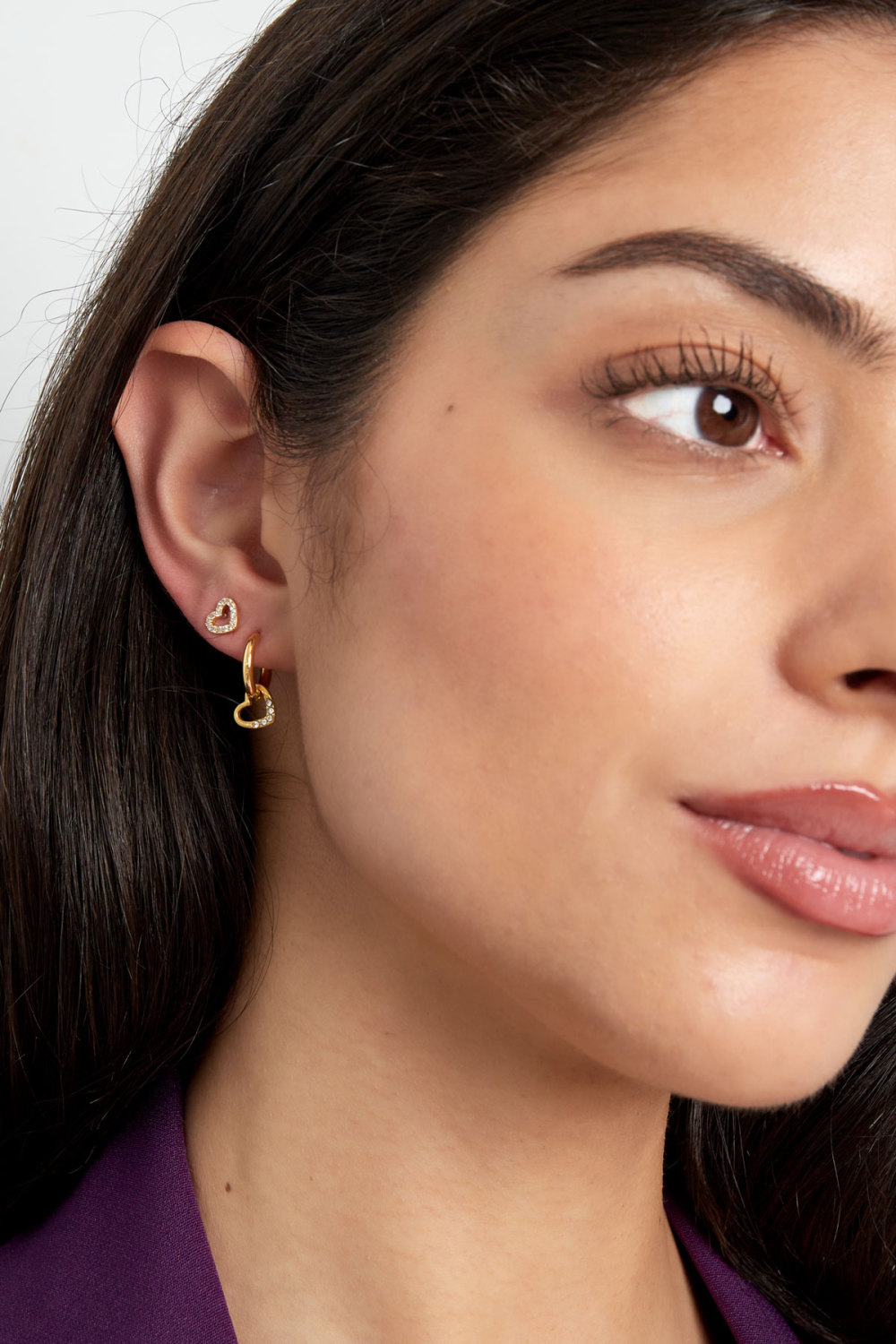 Petites Boucles D'Oreilles En Forme De Cœur h5Image4