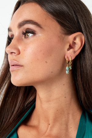 Boucle D'oreille Avec Perles Noires h5 Image4