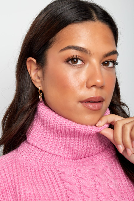 boucle d'oreille avec perles noires 2