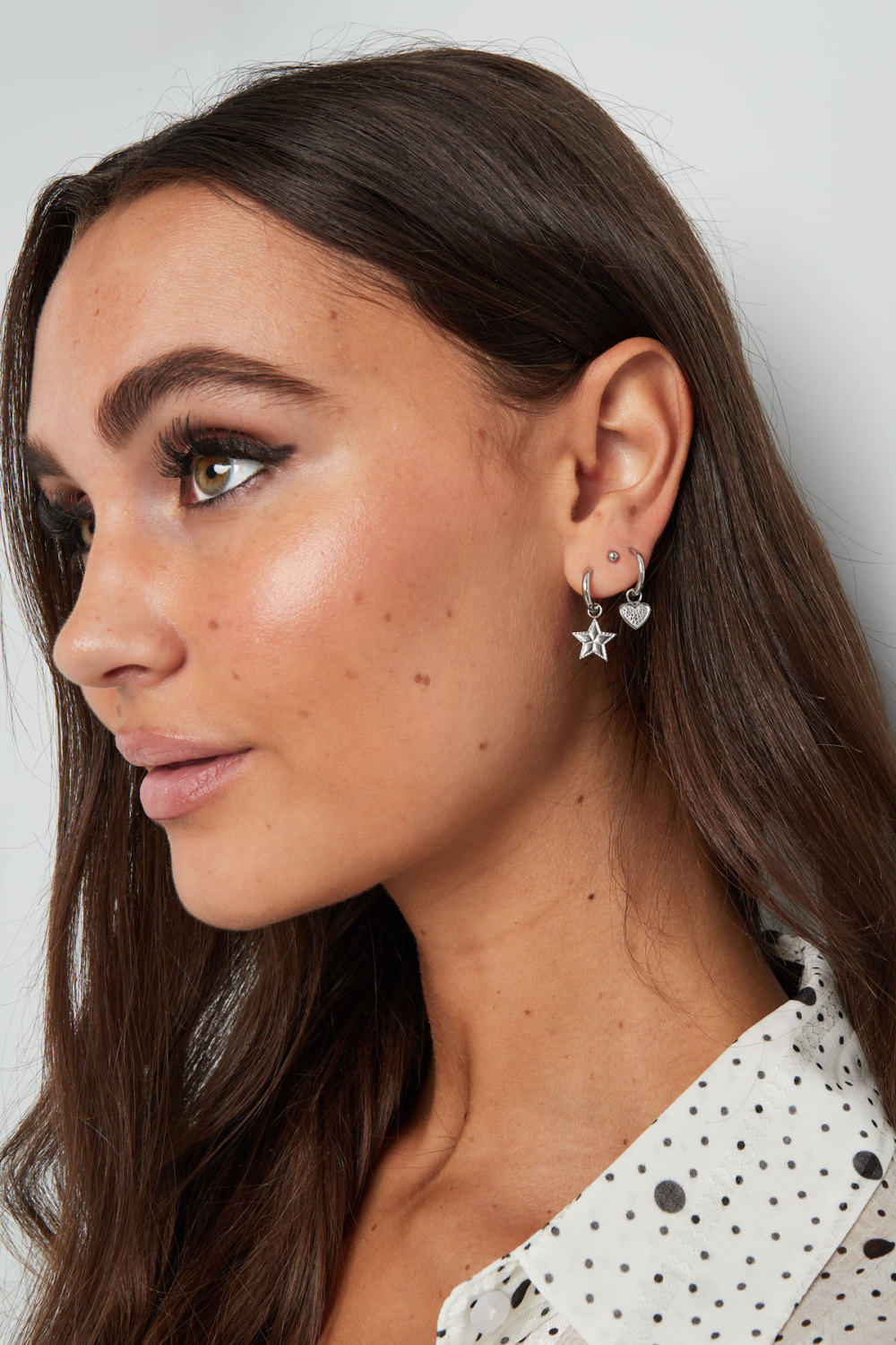 Boucles D'oreilles Coeur Avec Imprimé h5Image2