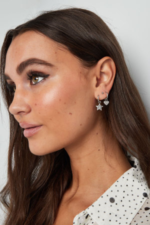 Boucles D'oreilles Coeur Avec Imprimé h5 Image2