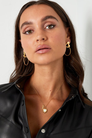 Boucles D'oreilles Coeur Avec Anneau h5 Image2