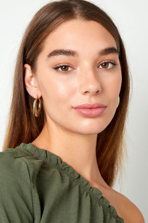 Boucles D'oreilles Rondes Chics Incontournables h5 Image4