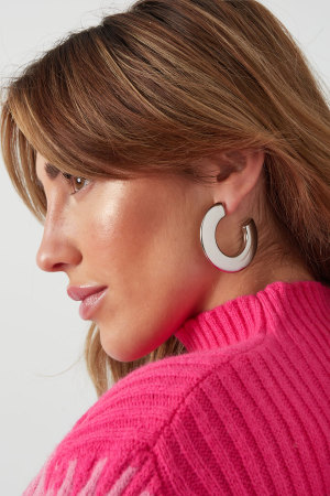 Boucles D'oreilles Cercle Épais - Doré h5 Image2