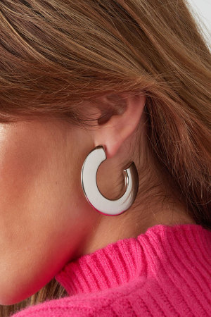 Boucles D'oreilles Cercle Épais - Doré h5 Image3