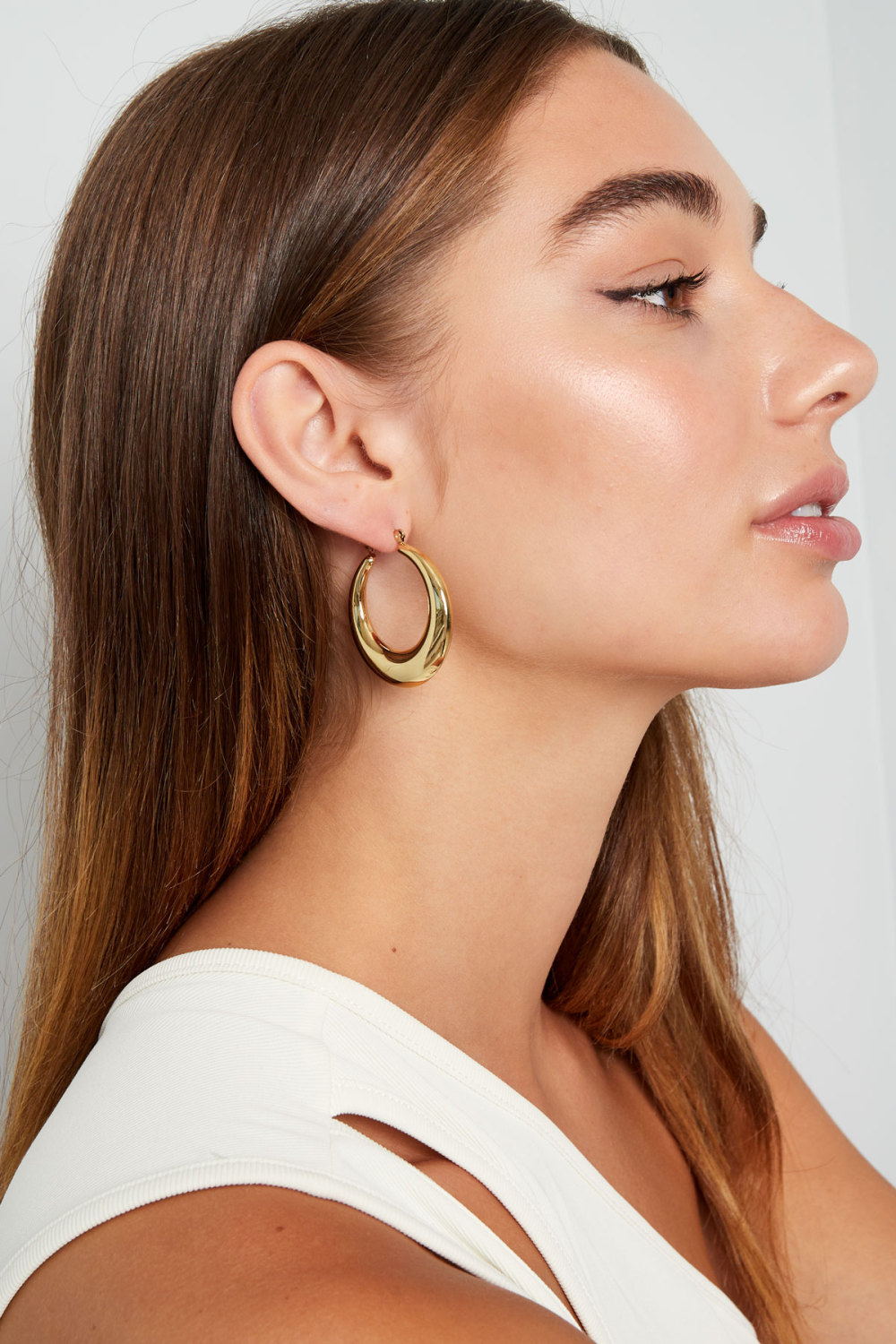 Boucles D'oreilles Ovales Brillantes Image3