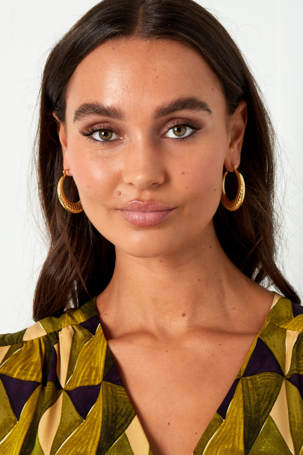 Boucles D'oreilles Rondes Avec Imprimé h5Image4