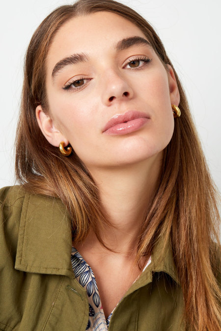 boucles d'oreilles esthétique basique demi petite lune 2