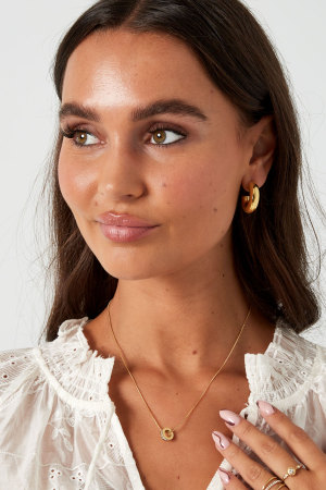 Boucles D'Oreilles Esthétiques Basiques Demi-Lune h5 Image4