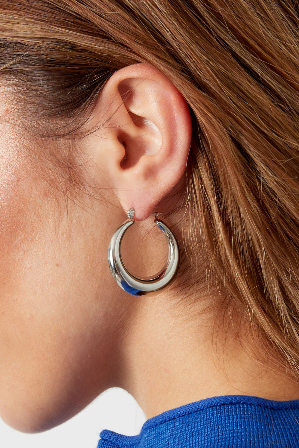 Boucles D'oreilles Mignonnes Rondes - Dorées Image3