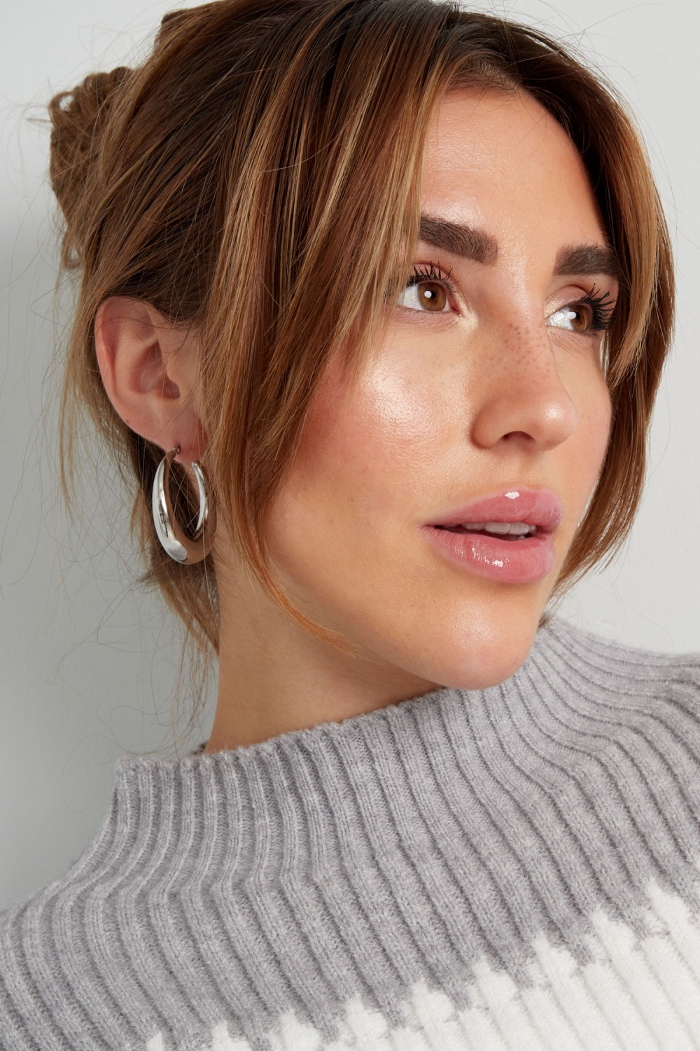 Boucles D'oreilles Basiques Demi-Lune Image2
