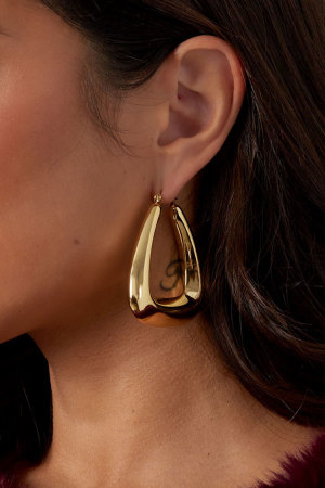 Boucles D'oreilles Triangle - Doré h5 Image3