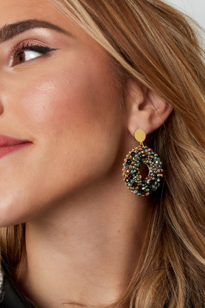 Boucles D'oreilles Perlées Beignet De Fête h5 Image3