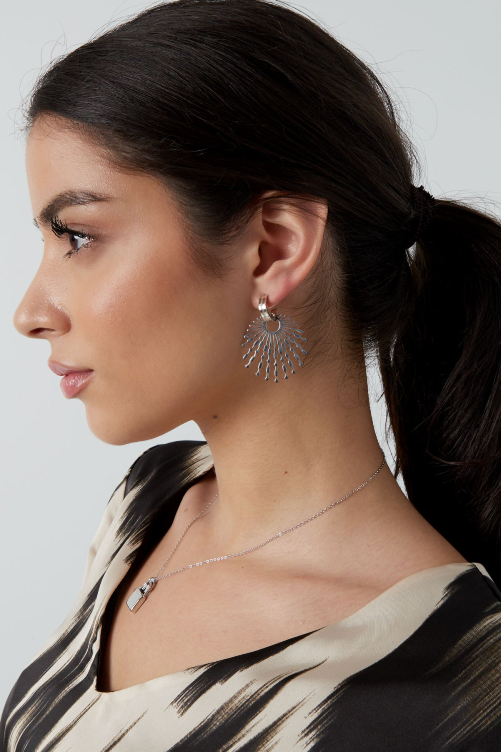 Boucles D'oreilles Rayons De Soleil - Doré h5Image2