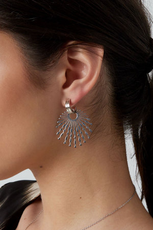 Boucles D'oreilles Rayons De Soleil - Doré h5 Image3