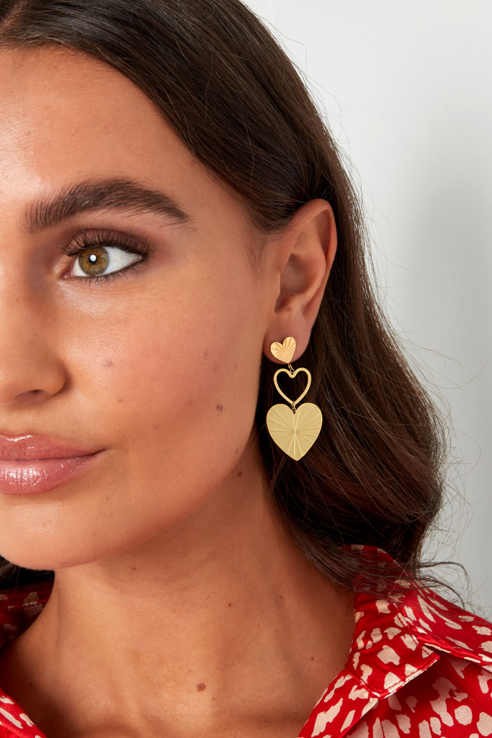 Boucles D'oreilles Coeurs Tendance Image3