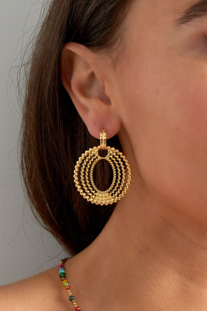 Boucles D'oreilles Frisées - Doré h5 Image3