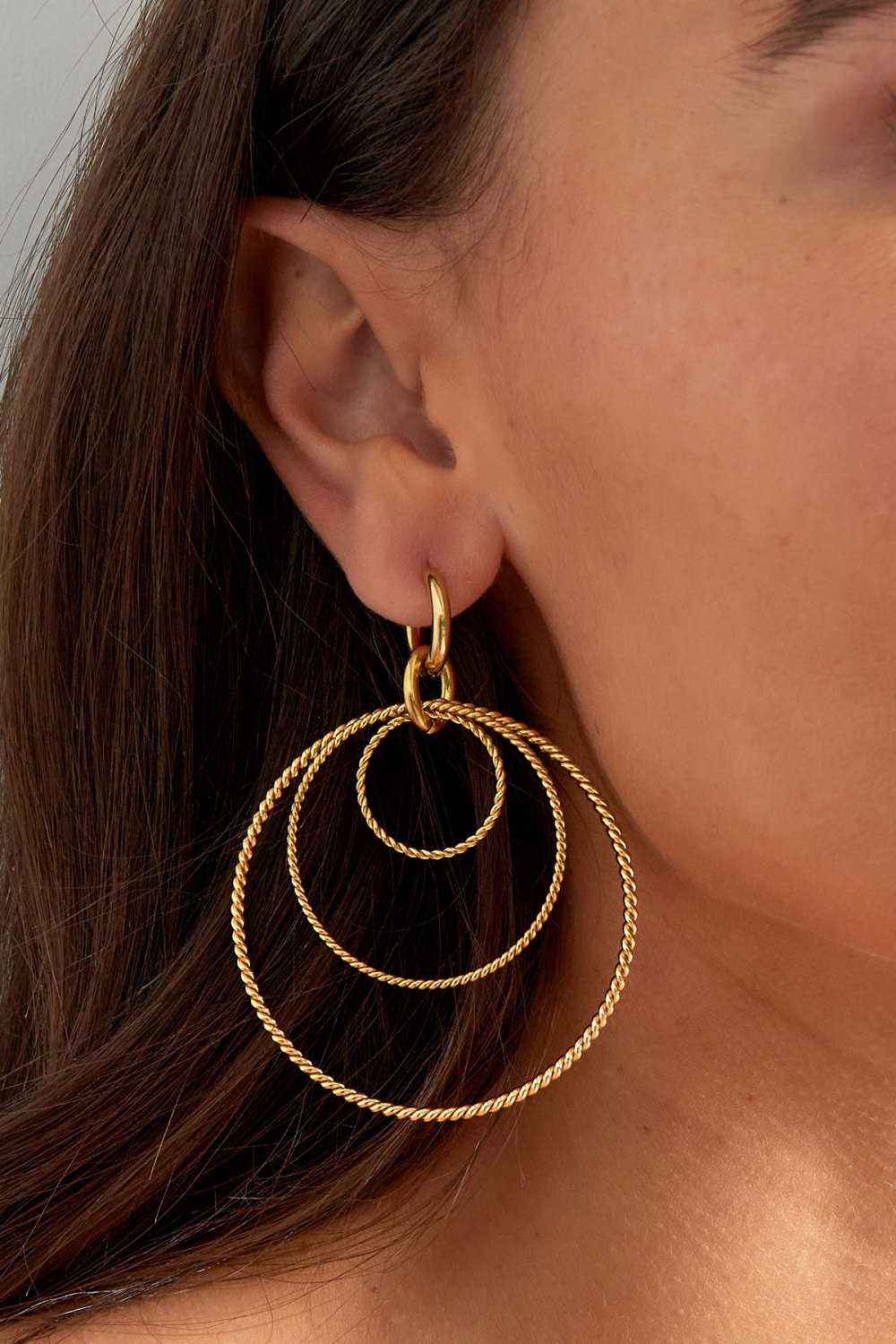 Boucles D'oreilles Différents Ronds - Doré Image3