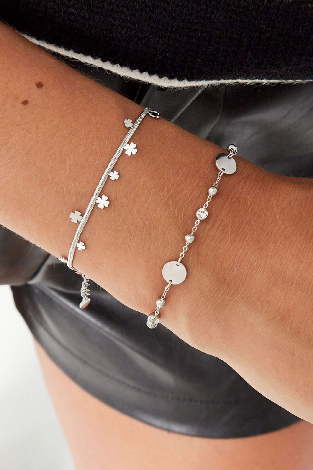Bracelet Trèfle Fête - Doré h5Image2