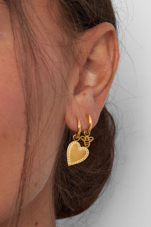 Boucles D'oreilles Minimalistes Coeur Élégant h5 Image3