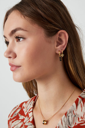 Boucles D'oreilles Abeille Minimalistes - Dorées h5 Image2