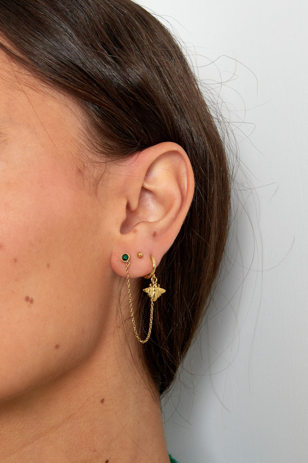 Boucles D'oreilles & Pierre - Doré/Violet h5Image3