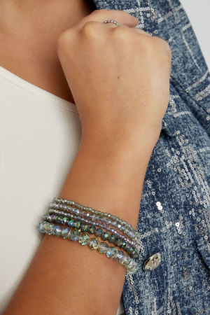 Lot De 5 Bracelets En Cristal Vert h5 Image4