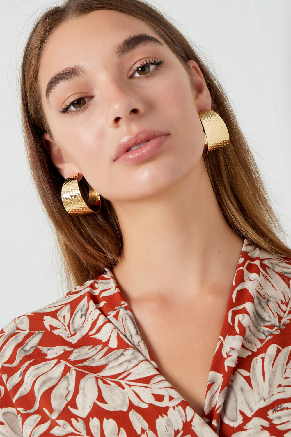 Boucles D'oreilles Rondes Imprimées h5Image2