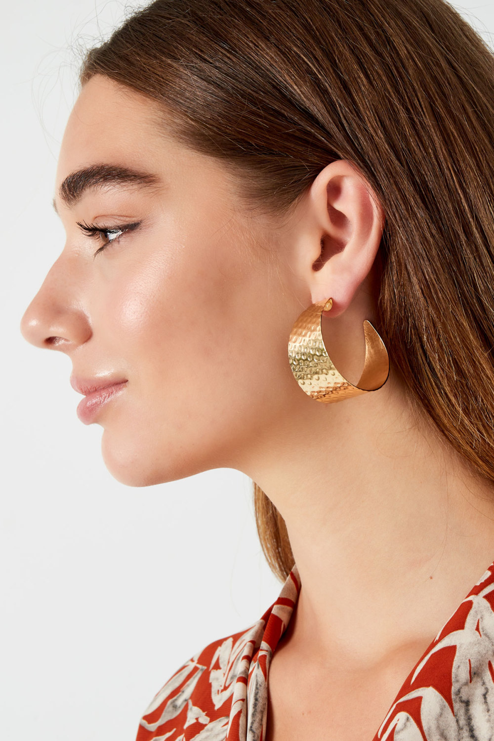 Boucles D'oreilles Rondes Imprimées h5Image3