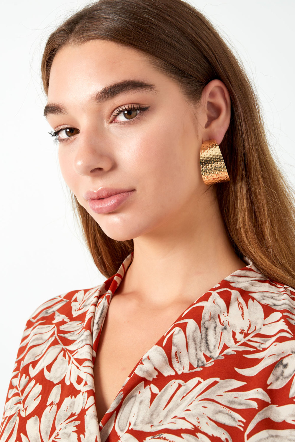 Boucles D'oreilles Rondes Imprimées h5Image4