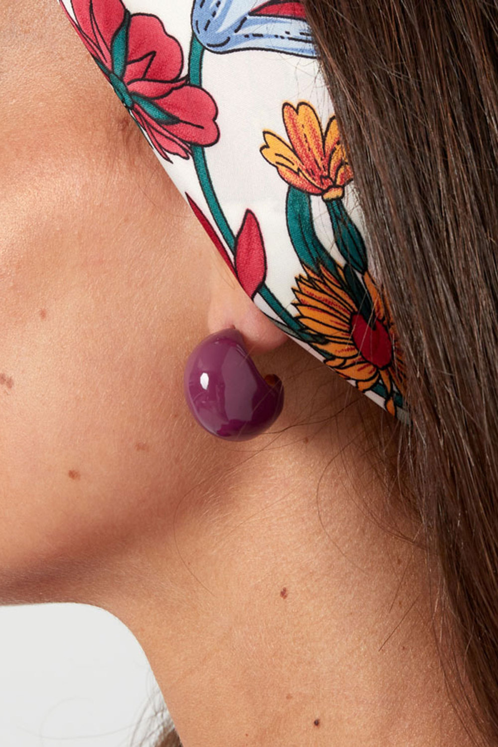 Boucles D'oreilles Croissant De Lune Coloré Image3