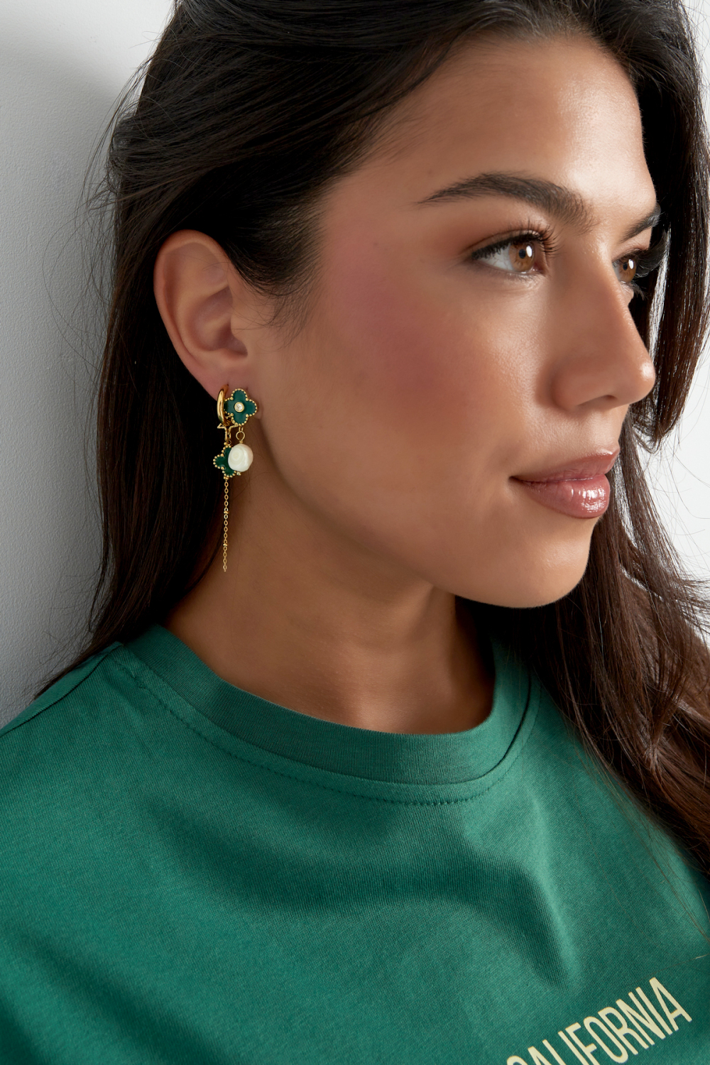 Boucles D'couleur Oreilles Chic Spice - Couleur Or Vert Image4