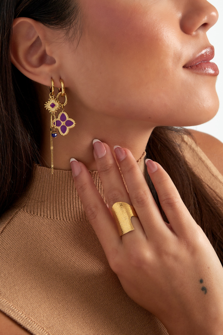 Boucles d'Couleur oreilles besoin de fleurs 2