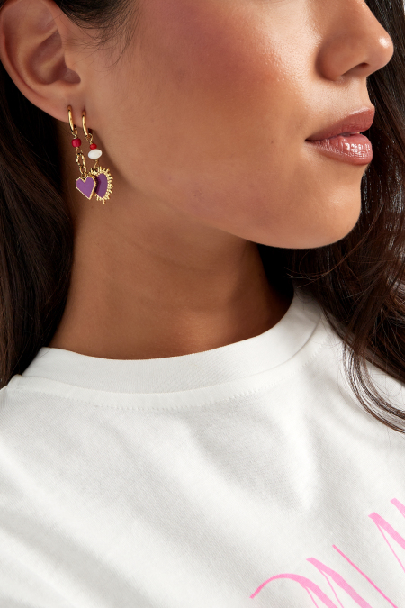 Boucles d'oreilles trouver l'amour - marron 2