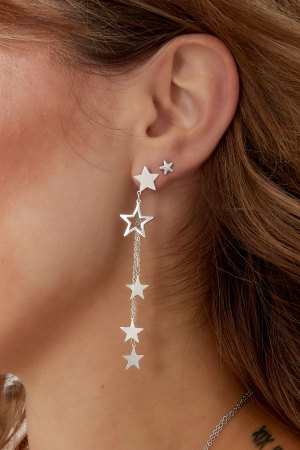 Boucles D'oreilles Étoiles & Collier - Doré h5 Image3