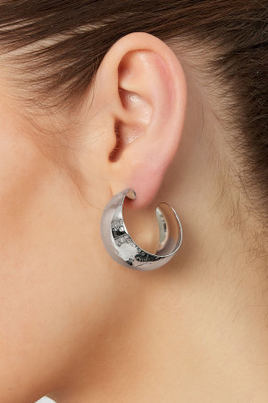 Boucles D'oreilles Brossées Larges h5 Image3