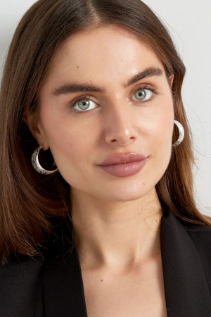 Boucles D'oreilles Lune Brossée h5 Image2