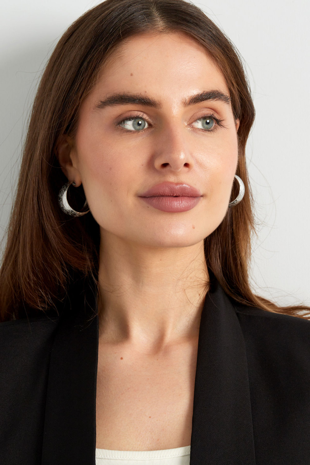 Boucles D'oreilles Lune Brossée Image5