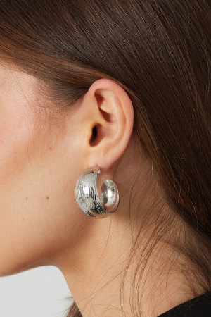 Boucles D'oreilles Lune Brossée h5 Image4