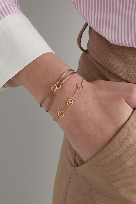 Bracelet satin connecté coeur 2