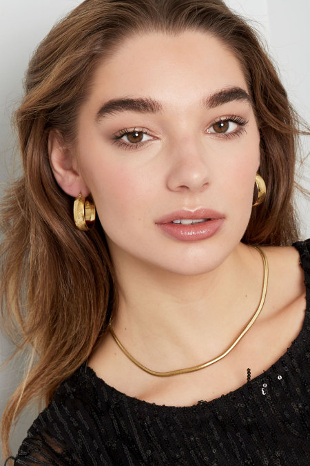 Boucles d'oreilles avec imprimé - doré 2