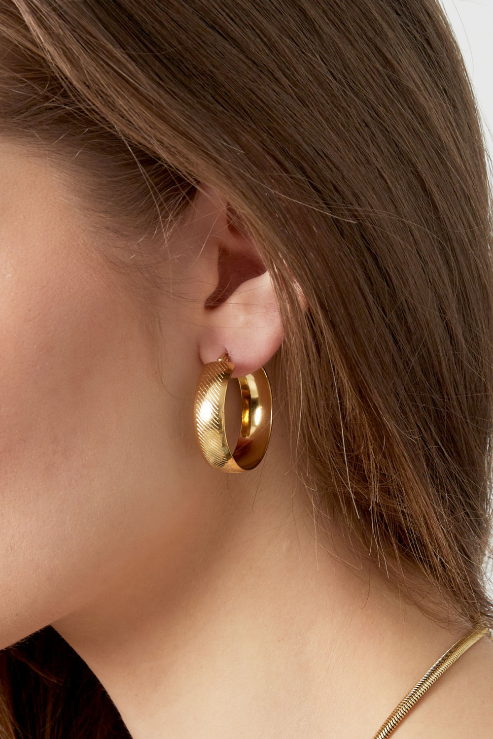 Boucles D'oreilles Avec Imprimé - Doré Image3