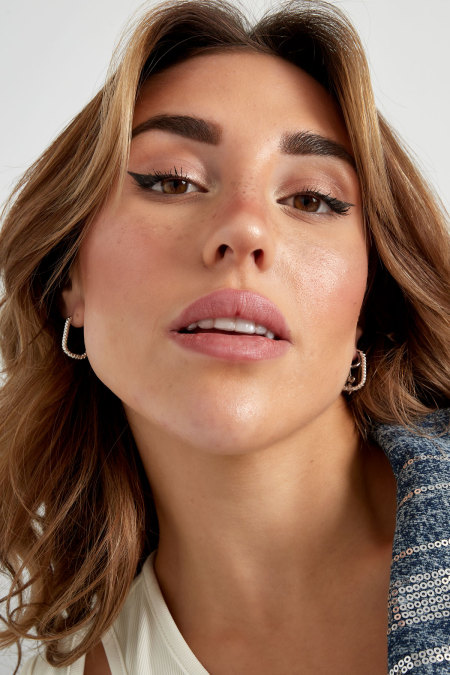 Boucles d'oreilles côtelées allongées - doré 2