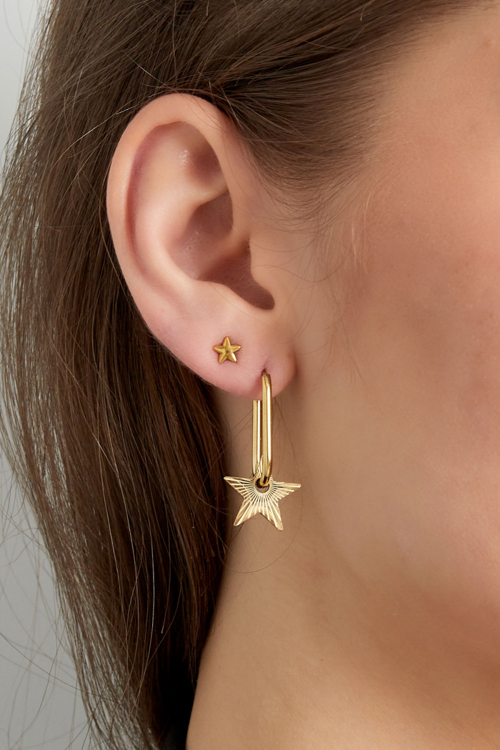 Boucles D'oreilles Allongées Avec Étoile Image3