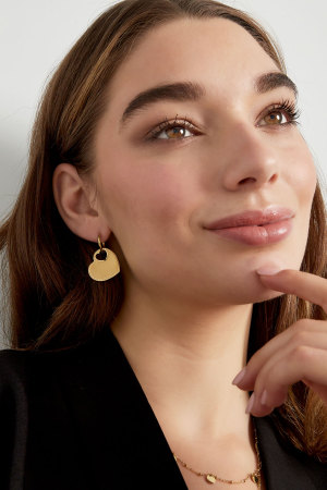 Boucles D'oreilles Breloque Coeur - Doré h5 Image4