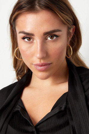 Boucles D'oreilles Basic Medium - Doré h5 Image2