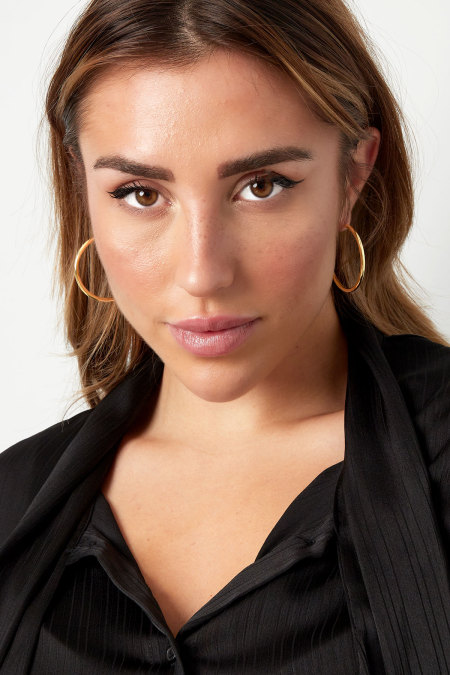 Boucles d'oreilles basic medium - doré 2