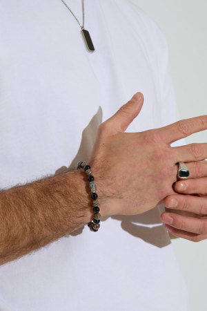 Bracelet Homme Perles Détails Bouddha h5 Image3