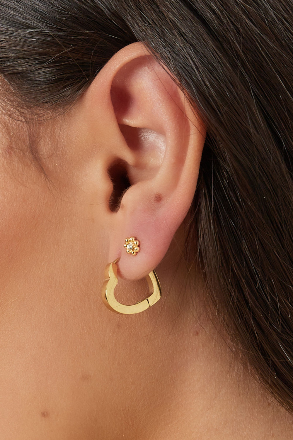 Boucles D'oreilles Coeur Basiques Medium h5Image3