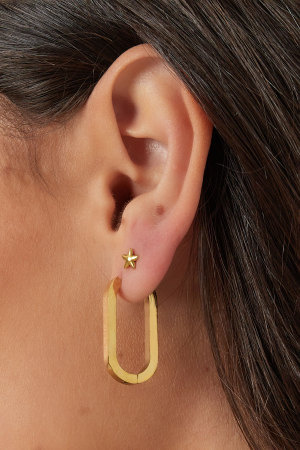 Boucles D'oreilles Ovales Basiques Grandes h5 Image3